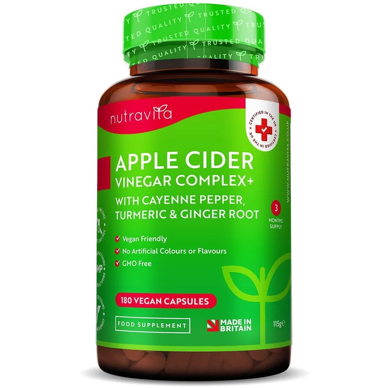 Apple Cider Vinegar 1000 mg /180 капсули, 90 дози/ Ябълков оцет Nutravita