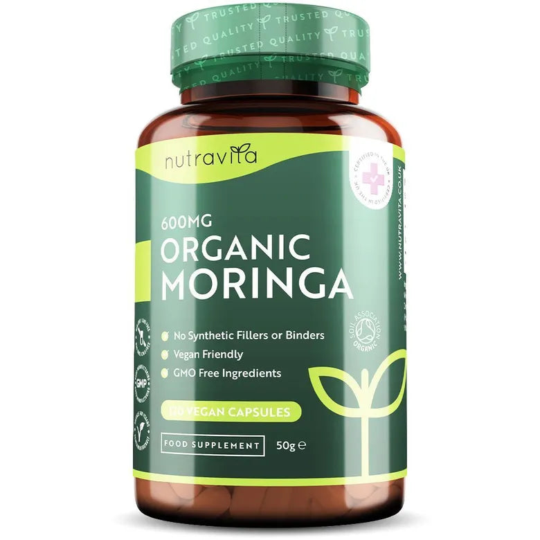 Organic Moringa - Био Моринга 600 mg 120 Веган Капсули Nutravita