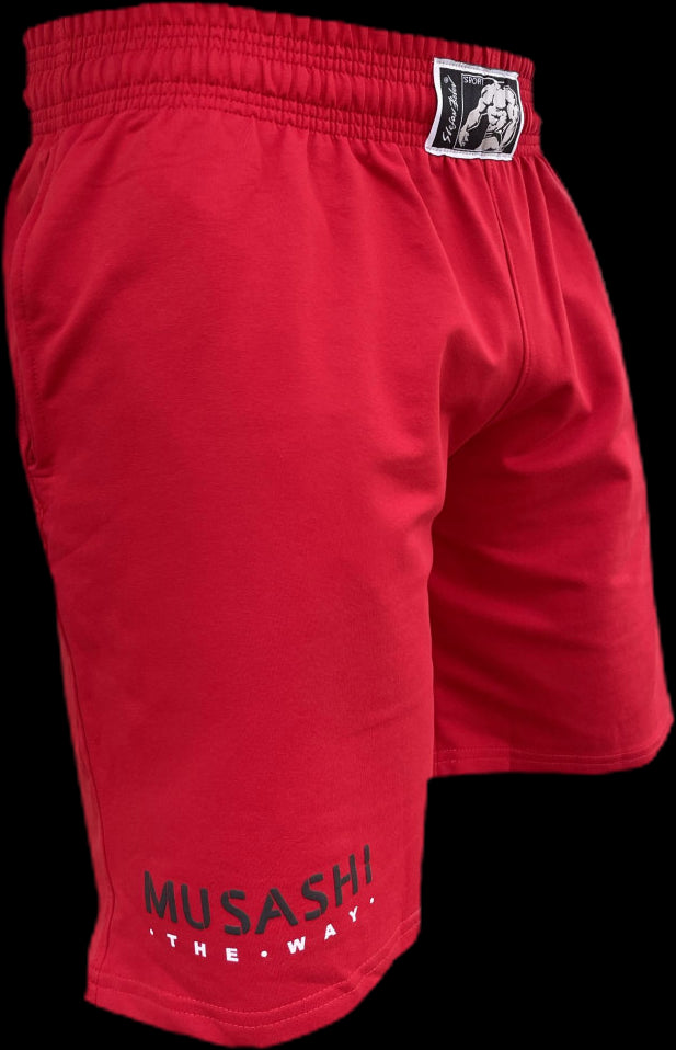 Къси панталони гладки - Червени / Shorts - Red - XL