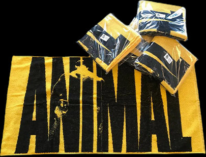 Animal Gym Towel - Yellow | 100 x 50 cm - 