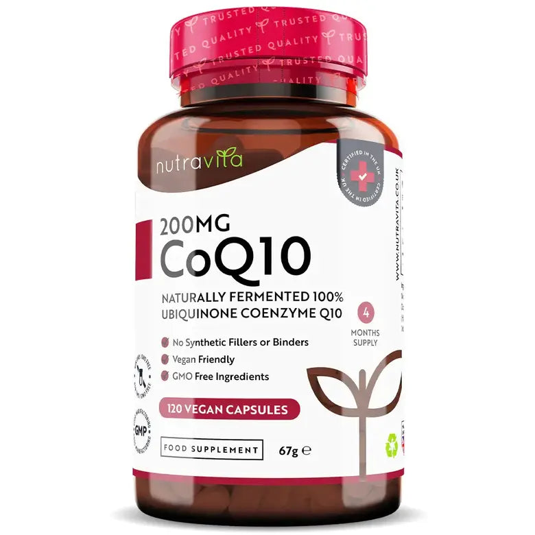 CoQ10 200 mg (Ubiquinone) /120 капсули, 120 дни/ Коензин Q10 убихинон Nutravita