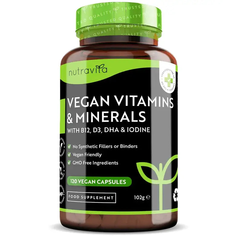 Vegan Essential Multivitamin /120 капсули, 120 дни/ Веган мултивитамини Nutravita