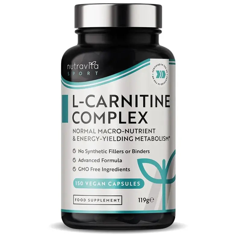 L-Carnitine /L-Tartrate/ Complex /150 капсули, 75 дози/ Л-карнитин Nutravita