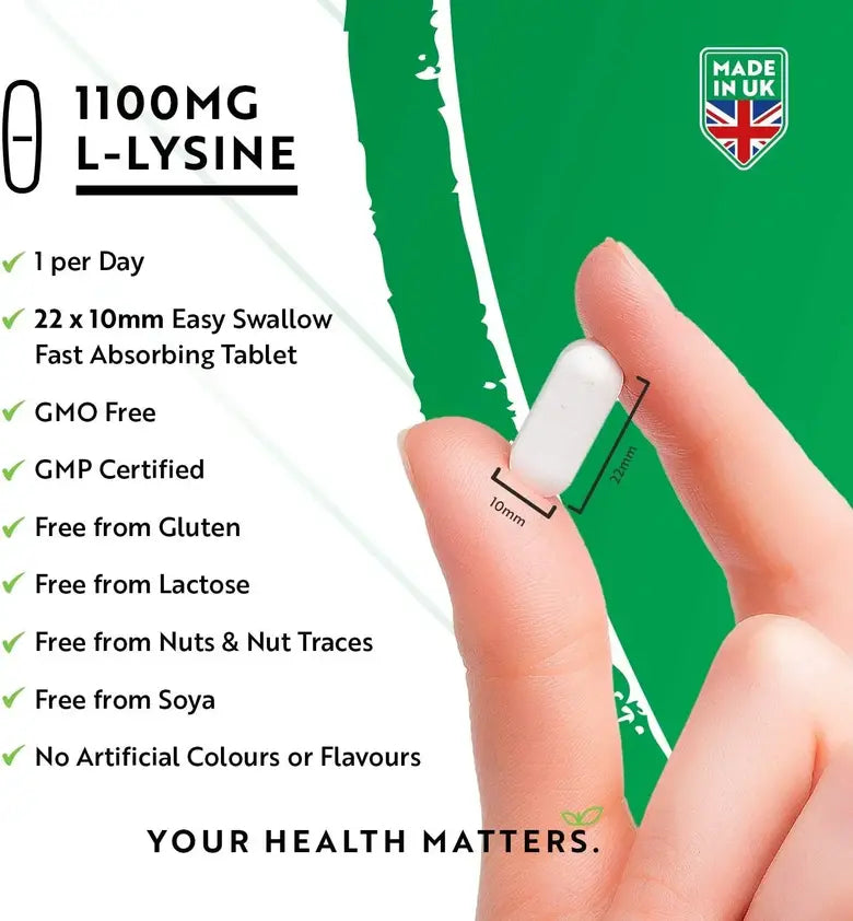 L-Lysine 1100mg 240 Vegan Tablets Л-лизин веган таблетки Nutravita