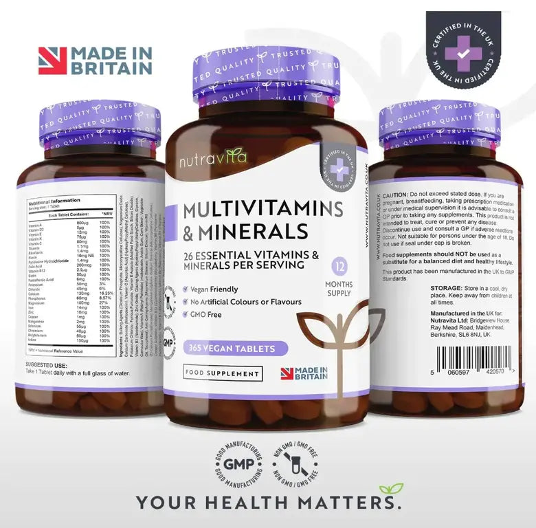 Multivitamins - 26 Essential Ingredients /365 таблетки, 365 дни/ Мултивитамини Nutravita