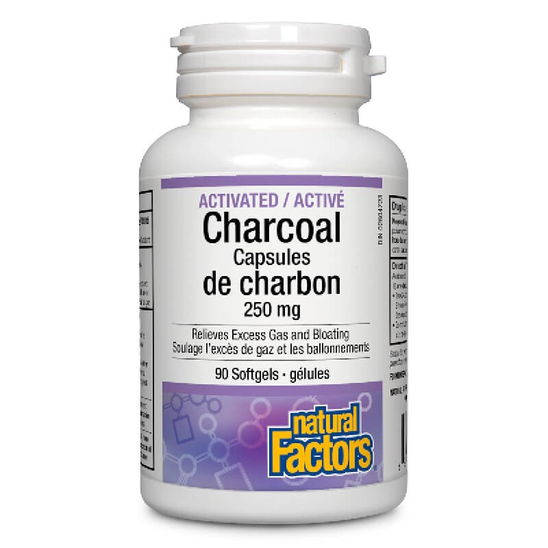 Activated Charcoal / Активен въглен, 90 софтгел капсули Natural Factors