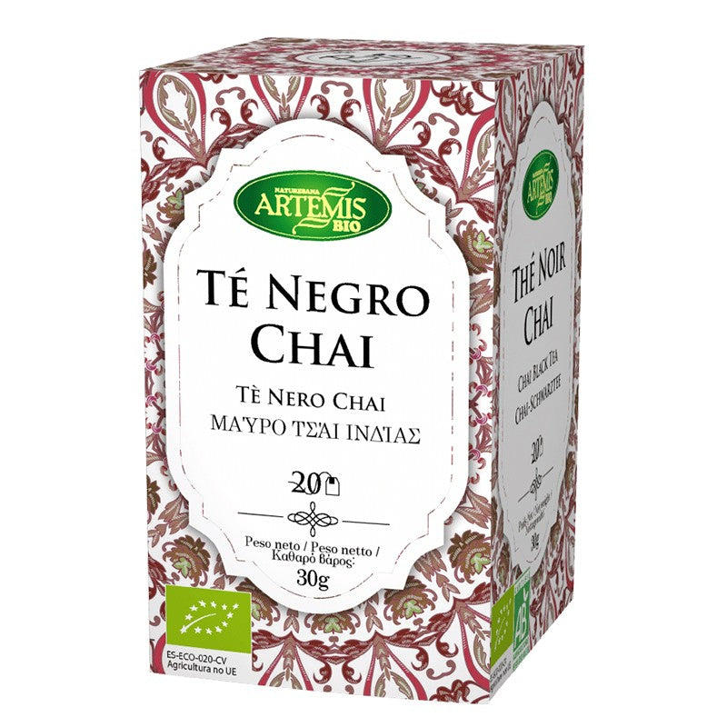 Черен чай с индийски подправки, БИО, 20 филтърни пакетчета