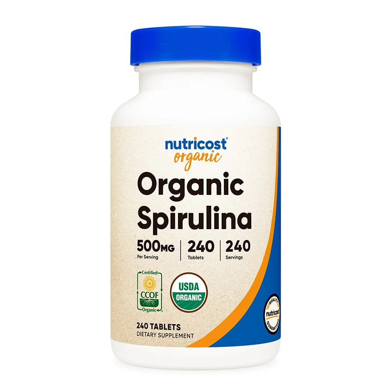 Детоксикация и имунитет - Спирулина organic, 240 таблетки Nutricost