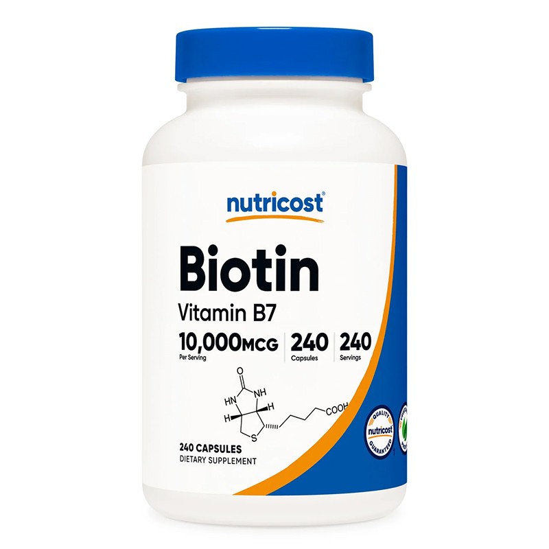Коса и кожа - Биотин (Витамин В7), 10000 µg х 240 капсули