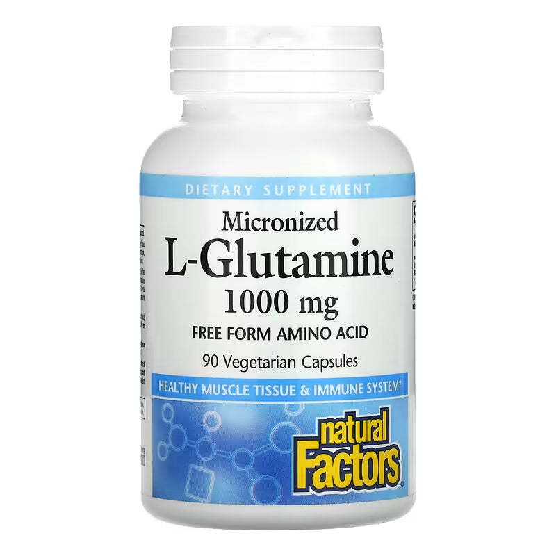 За чревната бариера и мускулната функция - Л-глутамин (микронизиран), 1000 mg, 90 капсули