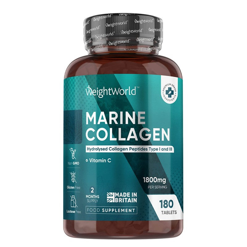 Млада кожа - здрави стави - Хидролизиран морски колаген + Витамин С, 180 таблетки