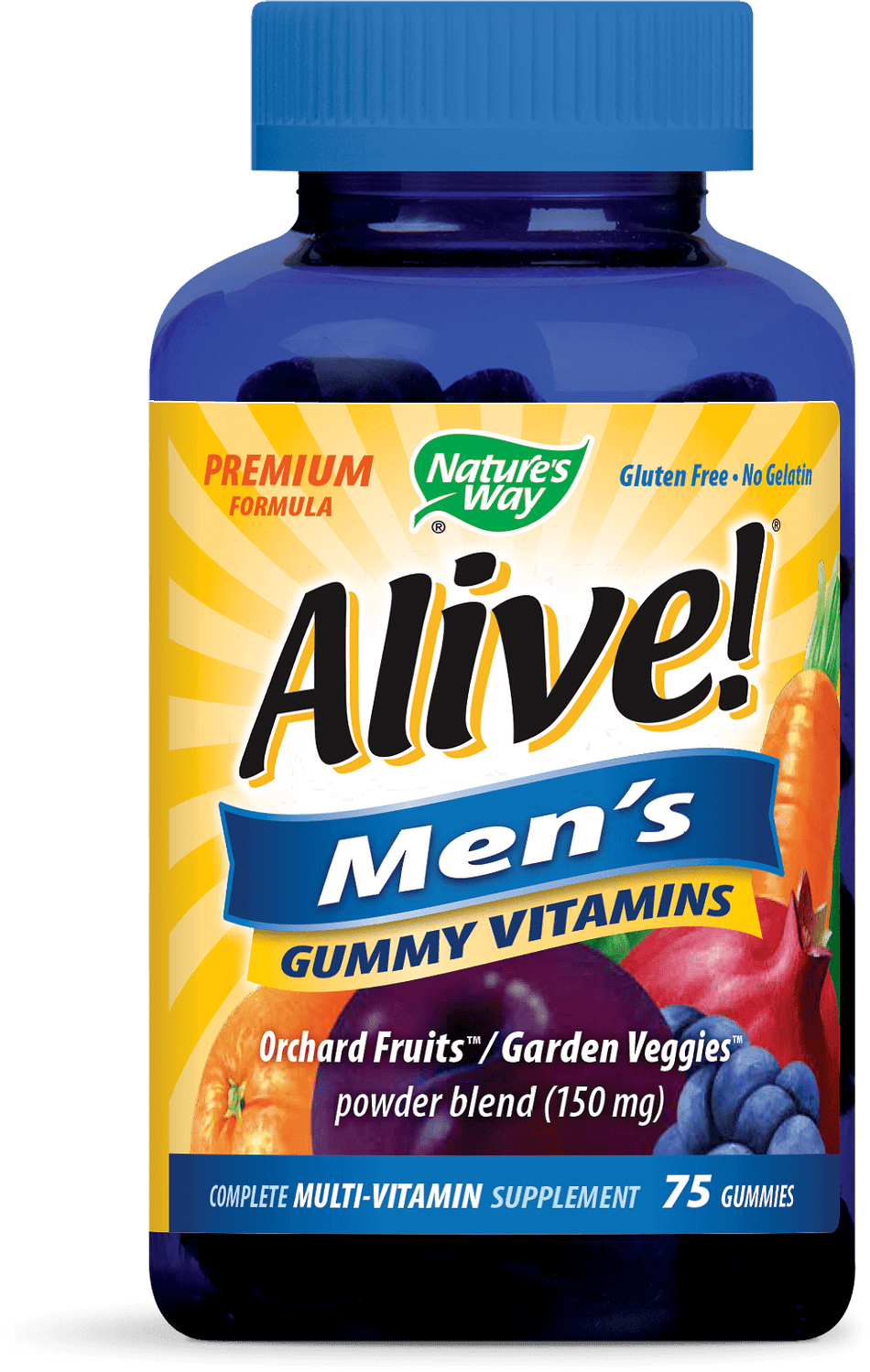 Nature's Way, ALIVE Men’s Gummy Vitamins, 75 желирани таблетки