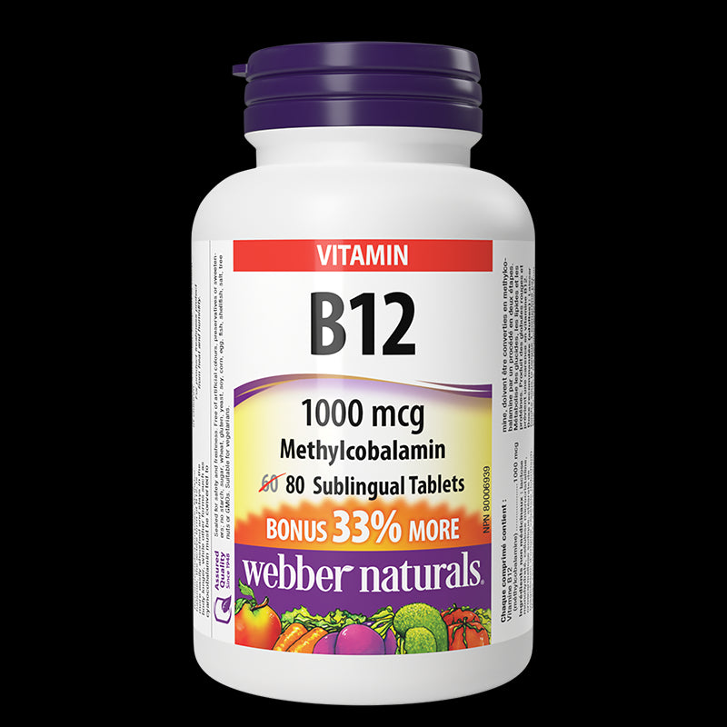 Нервна система и енергия - Витамин В12 (метилкобаламин), 1000 µg х 80 сублингвални таблетки