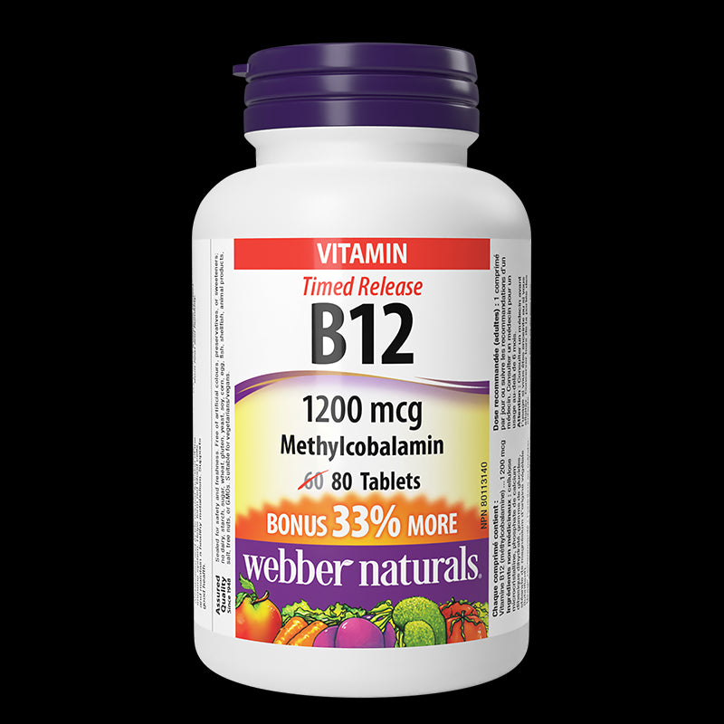 Нервна система и енергия - Витамин В12 (метилкобаламин), 1200 µg х 80 таблетки с удължено освобождаване
