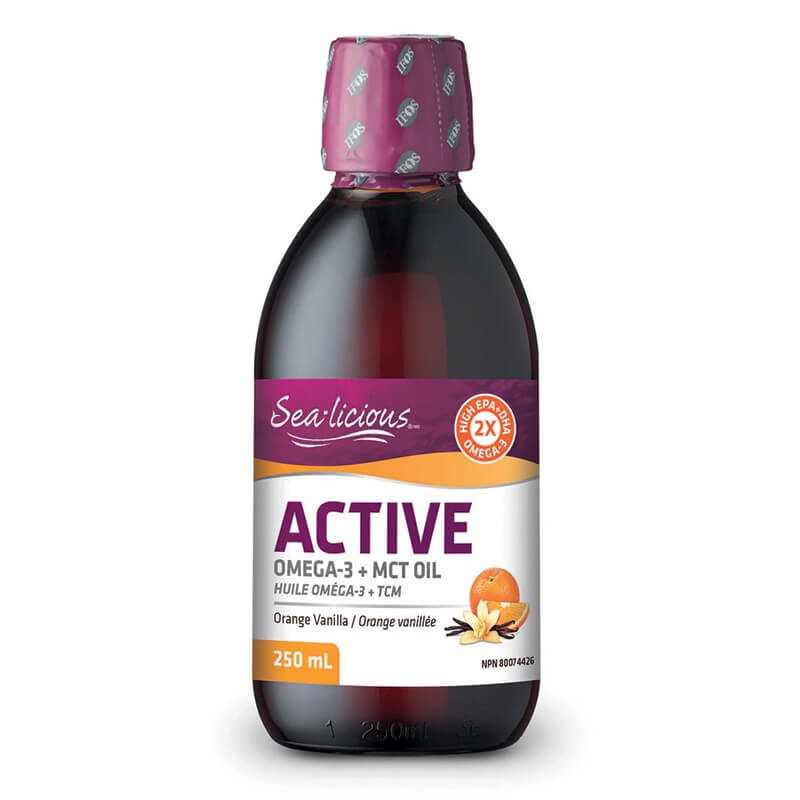 Sea-Licious® Active Omega-3 with Vitamin D3 & MCT Oil - Омега-3 + витамин D3 и МСТ, 250 ml Natural Factors