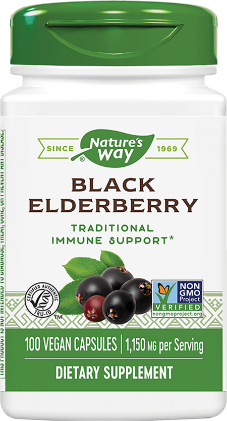 Black Elderberry/ Черен Бъз (плод и цвят) 575 mg х 100 капсули Nature’s Way - BadiZdrav.BG