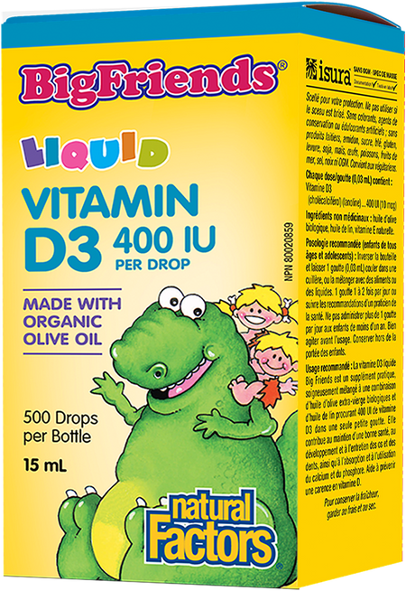 BigFriends Liquid Vitamin D3 for Kids 400 IU - BadiZdrav.BG
