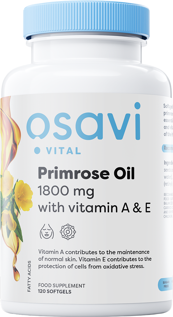 Primrose Oil 1800 mg | with Vitamin A &amp; E - 
