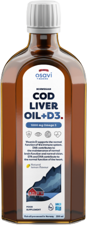 Norwegian Cod Liver Oil + D3 | Lemon Flavored Liquid Omega + D3 - BadiZdrav.BG