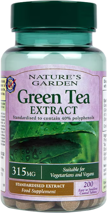 Green Tea Extract 315 mg | Nature&#39;s Garden - BadiZdrav.BG