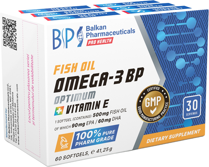 Omega-3 BP Optimum  | With Vitamin E - BadiZdrav.BG