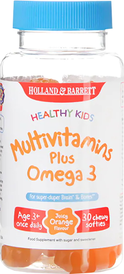 Healthy Kids / MultiVitamins Plus Omega 3 - Портокал