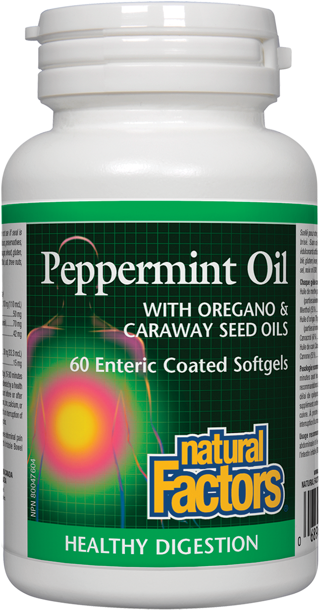 Peppermint Oil with Oregano &amp; Caraway Seed Oils 200 mg - BadiZdrav.BG