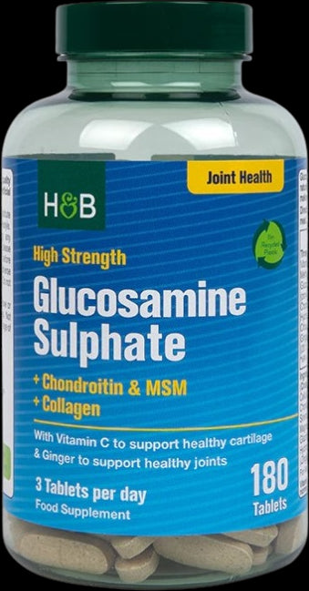 High Strength Glucosamine Sulphate | With Chondroitin, MSM and Collagen - 