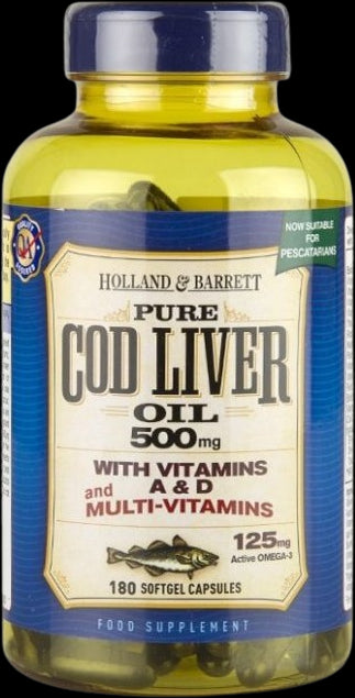 Cod Liver Oil 500 mg | With Multi Vitamins - BadiZdrav.BG