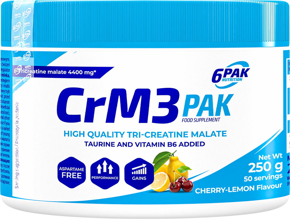 CrM3 PAK (Tri-Creatine Malate + Taurine) - Лимон - Череша