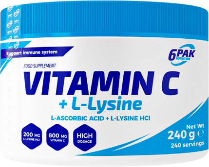Vitamin C + L-Lysine Powder - Неовкусен