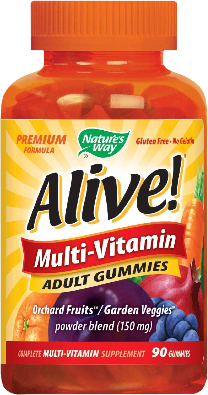 Премиум мултивитамини Алайв - Alive! Adult Premium Gummies Multivitamin, 90 желирани таблетки - BadiZdrav.BG