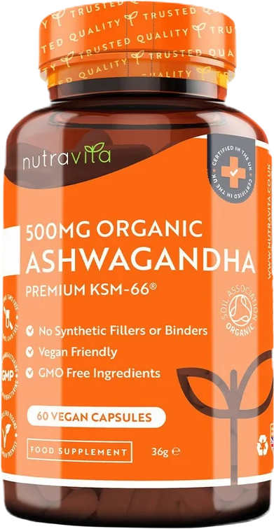 Organic Ashwagandha KSM 66 500 mg - BadiZdrav.BG