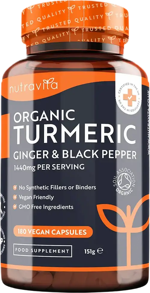 Organic Turmeric 1340mg | with Black Pepper &amp; Ginger - BadiZdrav.BG