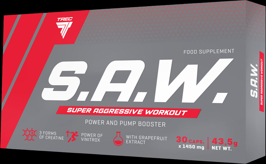 S.A.W. Caps | Super Aggressive Pre-Workout - 