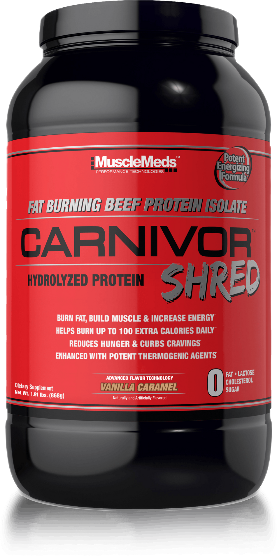 Carnivor Shred / Fat Burning Beef Protein - Ванилия с карамел
