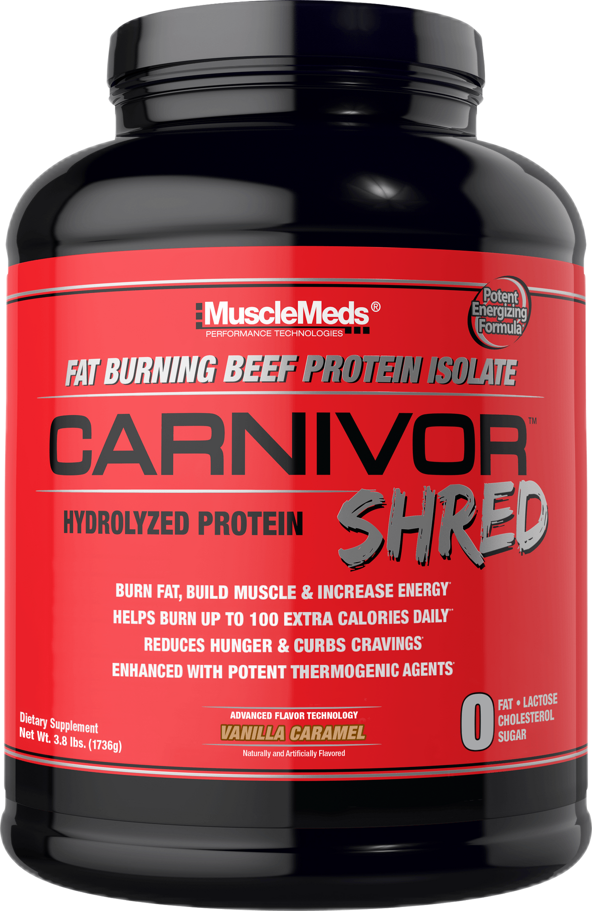 Carnivor Shred / Fat Burning Beef Protein - Ванилия с карамел