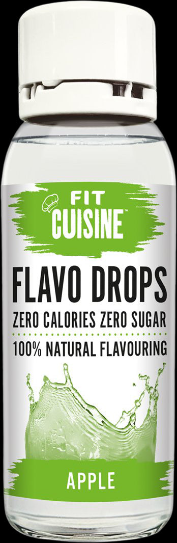 Fit Cusine Flavo Drops | Zero Calories - Zero Sugar - 100% Natural Flavoring - Ябълка