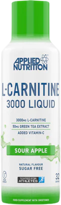 L-Carnitine Liquid 3000 With Green Tea - Ябълка