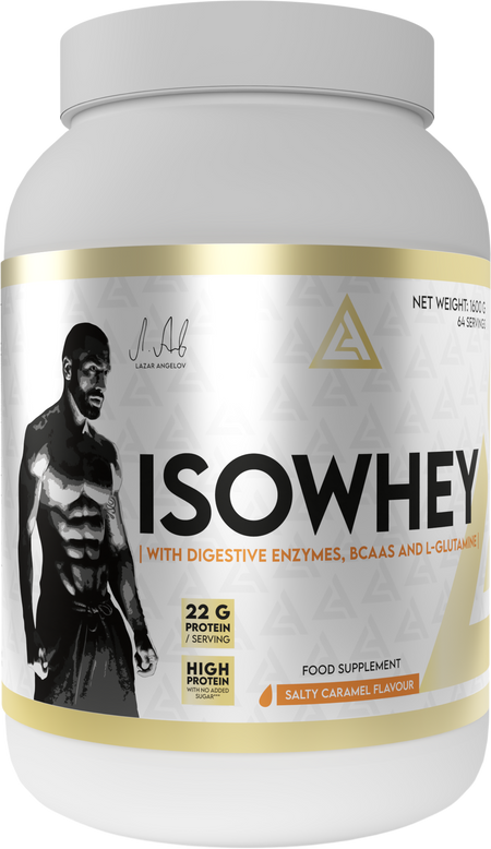 IsoWhey | Whey Protein Isolate with Digestive Enzymes, BCAA &amp; Glutamine - Солен карамел