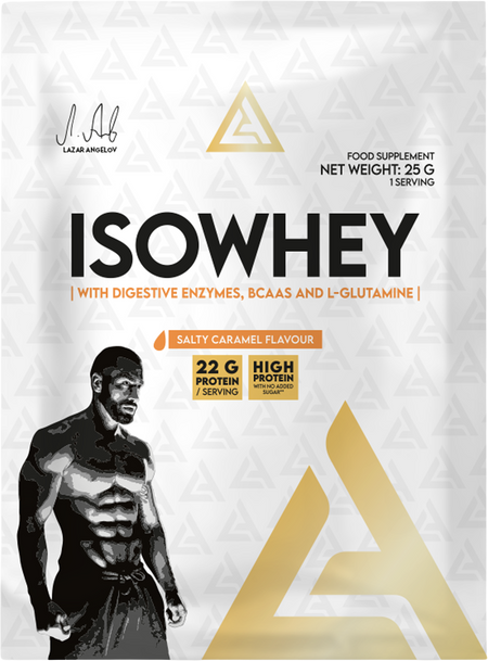 IsoWhey | Whey Protein Isolate with Digestive Enzymes, BCAA &amp; Glutamine - Солен карамел