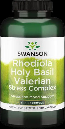 Rhodiola Holy Basil Valerian Stress Complex - BadiZdrav.BG