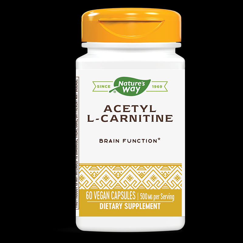 Acetyl L-Carnitine/ Ацетил-Л-Карнитин 500 mg x 60 капсули Nature’s Way - BadiZdrav.BG