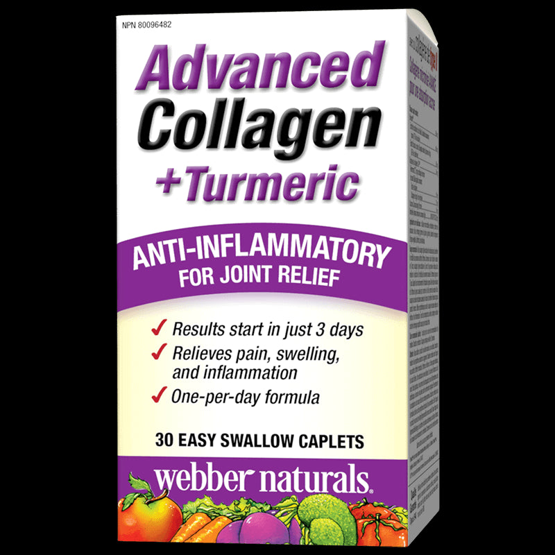 Advanced Collagen + Turmeric / Колаген и куркума за здравето на ставите, 30 мини каплети Webber Naturals - BadiZdrav.BG