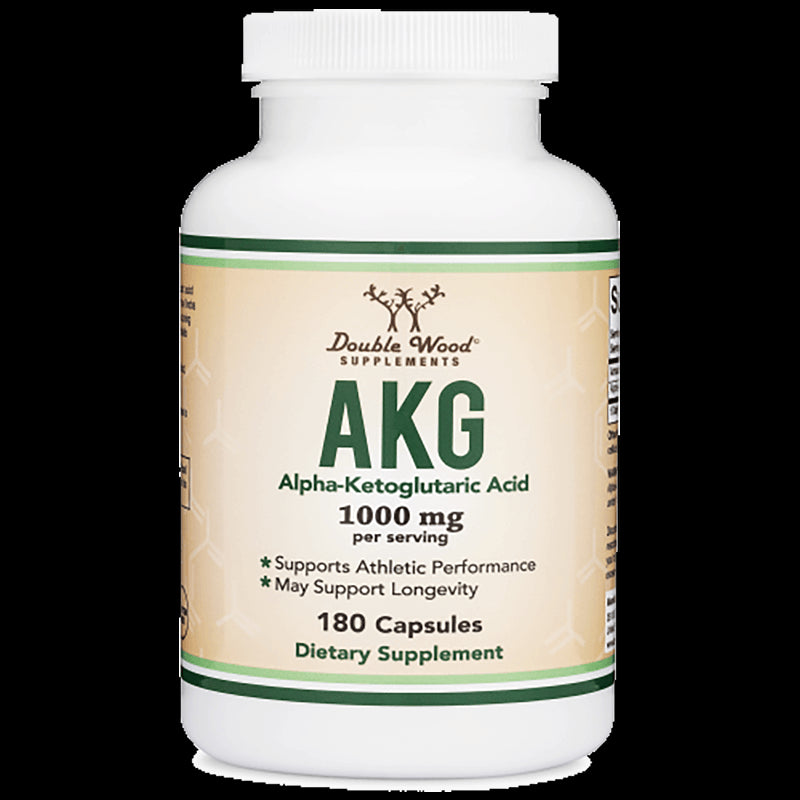 AKG (Alpha Ketoglutaric Acid) / Алфа-кетаглутарова киселина, 180 капсули Double Wood - BadiZdrav.BG