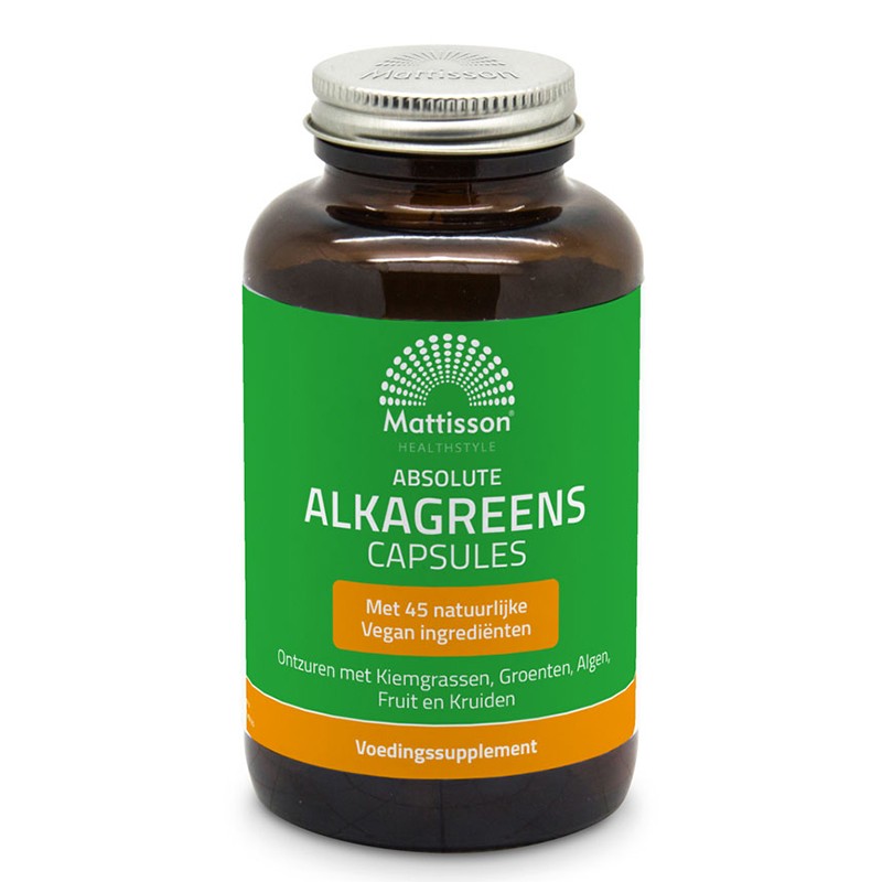 Алкален баланс - АлкаГрийнс - Absolute AlkaGreens, 180 капсули Mattisson Healthstyle - BadiZdrav.BG