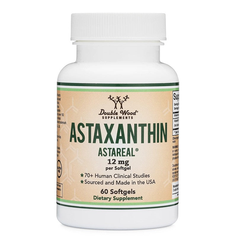 Антиоксидант - Астаксантин (Astaxanthin Astareal), 12 mg х 60 софтгел капсули Double Wood - BadiZdrav.BG