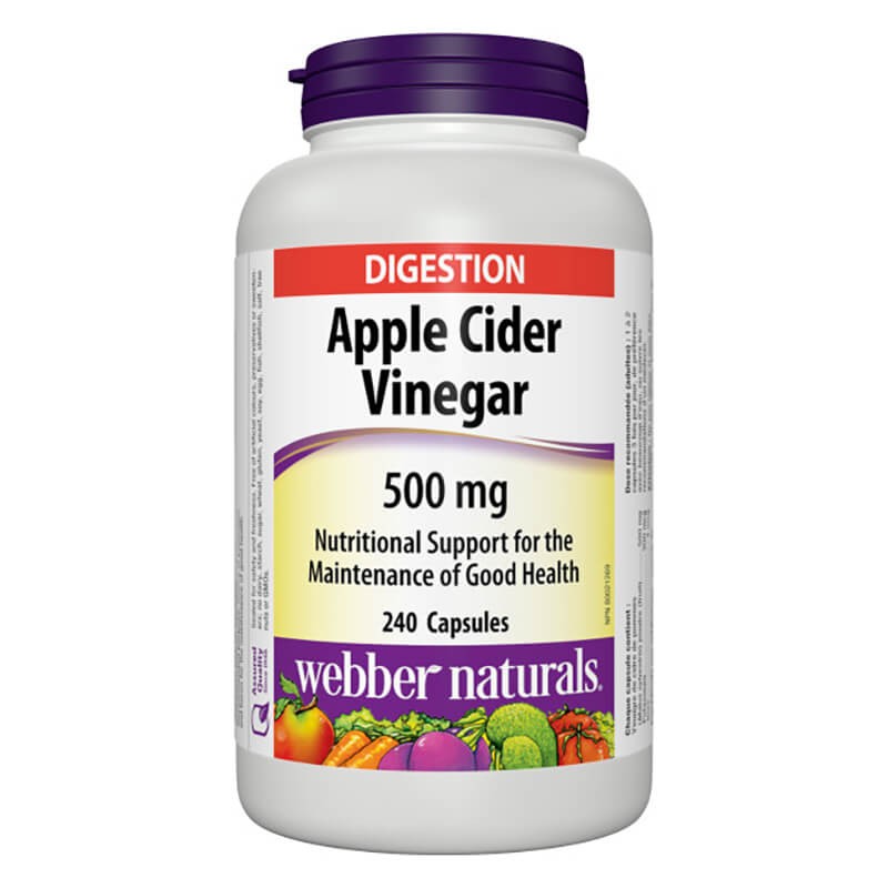 Apple Cider Vinegar - Ябълков оцет, 500 mg,  240 капсули - BadiZdrav.BG
