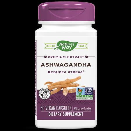 Ashwagandha/ Ашваганда 500 mg х 60 капсули Nature’s Way - BadiZdrav.BG