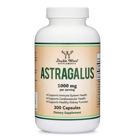 Astragalus - Астрагал (корен) 1000 mg, 300 капсули Double Wood - BadiZdrav.BG